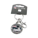 aminco NFL New England Patriots Impact Keychain, Silver, One Size