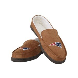 FOCO New England Patriots NFL Mens Exclusive Beige Moccasin - L