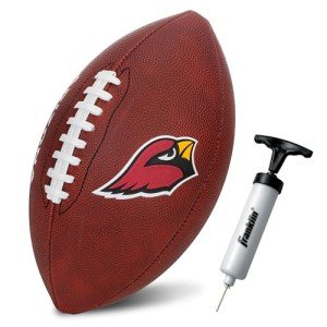 Franklin Sports NFL Arizona Cardinals Football - Youth Junior Size Football for Kids - Official NFL Team Logo + Colors Youth Ball - Kids Fan Shop Ball