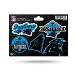 Rico Industries NFL Carolina Panthers 5-Piece Die-Cut Decal Sheet