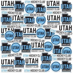 NHL Utah Hockey Club 50ct Vinyl Large Deluxe Stickers Variety Pack - Laptop, Water Bottle, Scrapbooking, Tablet, Skateboard, Indoor/Outdoor
