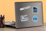 NHL Utah Hockey Club 50ct Vinyl Large Deluxe Stickers Variety Pack - Laptop, Water Bottle, Scrapbooking, Tablet, Skateboard, Indoor/Outdoor