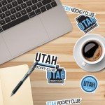 NHL Utah Hockey Club 50ct Vinyl Large Deluxe Stickers Variety Pack - Laptop, Water Bottle, Scrapbooking, Tablet, Skateboard, Indoor/Outdoor