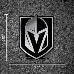 Rico Industries NHL Vegas Golden Knights Chrome Finished Auto Emblem 3D Sticker
