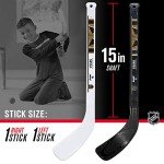Franklin Sports Vegas Golden Knights Mini Hockey Set - Knee Hockey Goal, Ball, & 2 Hockey Stick Combo Set - Mini Goal Net - NHL Official Hockey Set
