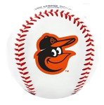 Rawlings MLB Baltimore Orioles Team Logo Baseball, White, 1