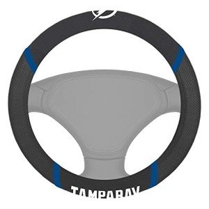 FANMATS 25117 Tampa Bay Lightning Embroidered Steering Wheel Cover