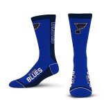 For Bare Feet NHL ST. LOUIS BLUES MVP Crew Sock Team Color Large