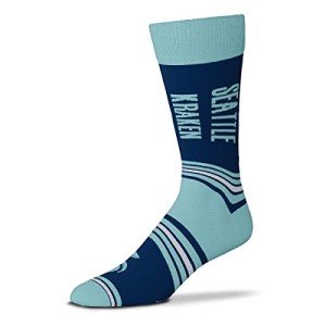 For Bare Feet NHL Seattle Kraken Argyle Line Up Dress Sock Team Color OSFM