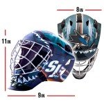 Franklin Sports San Jose Sharks Goalie Mask - Team Graphic Goalie Face Mask - GFM1500 Only for Ball & Street - NHL Official Licensed Product