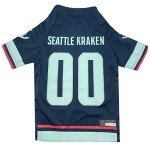 NHL Seattle Kraken Jersey for Dogs & Cats. - Size: XX-Large. Best PET Jersey for The New HOT Ice Hockey Team for Puppies, Large Dogs, Kittens & Large Cats