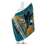 Northwest NHL San Jose Sharks Unisex-Adult Fleece Throw Blanket, 50" x 60", Fade Away