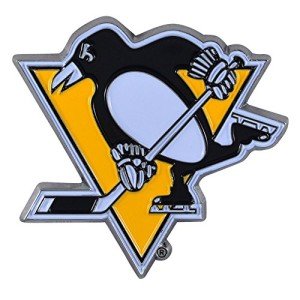 FANMATS 22246 Pittsburgh Penguins 3D Color Metal Emblem, Diecut Team Logo Auto Emblem
