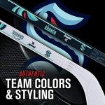 Franklin Sports Seattle Kraken NHL Mini Hockey Stick Set - NHL Team Knee Hockey Stick and Ball Set - Two Player Stick Set - Great Toy for Kids Navy