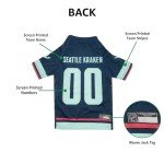 NHL Seattle Kraken Jersey for Dogs & Cats. - Size: XX-Large. Best PET Jersey for The New HOT Ice Hockey Team for Puppies, Large Dogs, Kittens & Large Cats