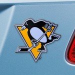 FANMATS 22246 Pittsburgh Penguins 3D Color Metal Emblem, Diecut Team Logo Auto Emblem