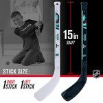 Franklin Sports Seattle Kraken NHL Mini Hockey Stick Set - NHL Team Knee Hockey Stick and Ball Set - Two Player Stick Set - Great Toy for Kids Navy