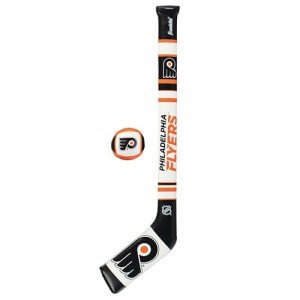NHL Philadelphia Flyers Mini Soft Hockey Stick Set Team Soft Foam Mini Hockey Stick and Ball Set - Great Toy for Kids