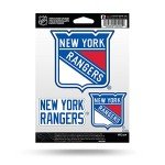 Rico Industries NHL New York Rangers Die Cut 3-Piece Triple Spirit Sticker Sheet