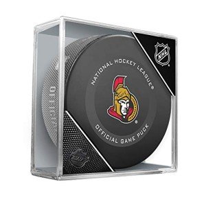Ottawa Senators Official Game Hockey Puck with Holder