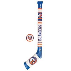 NHL New York Islanders Mini Soft Hockey Stick Set Team Soft Foam Mini Hockey Stick and Ball Set - Great Toy for Kids