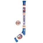 NHL New York Islanders Mini Soft Hockey Stick Set Team Soft Foam Mini Hockey Stick and Ball Set - Great Toy for Kids