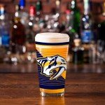 Rico Industries NHL Hockey Nashville Predators 16 oz Pint Glasses with Digitally Printed Logo, Set of 2 Classic Drinking Glasses, for Fans, Dishwasher Safe