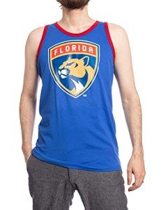 Calhoun NHL Mens Florida Panthers Team Logo Contrast Trim Tank Top (Large)