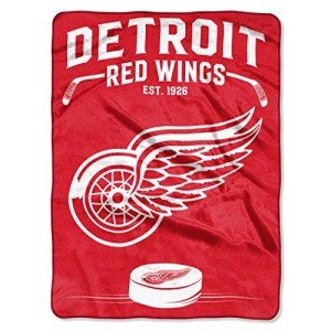 Northwest NHL Detroit Red Wings Unisex-Adult Raschel Throw Blanket, 60" x 80", Inspired