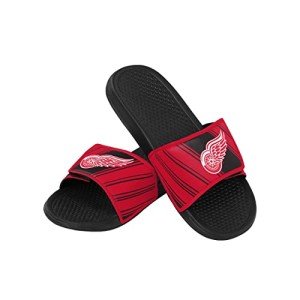 FOCO NHL Detroit Red Wings Men's Legacy Sport Slide Slippers, Large, Team Color