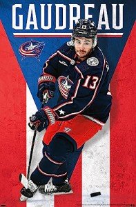 Trends International NHL Columbus Blue Jackets - Johnny Gaudreau 23 Wall Poster, 34L x 22.4W, Unframed Version