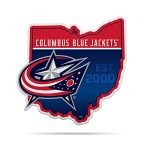 Rico Industries NHL Columbus Blue Jackets State Shape Shape Cut Pennant - Home and Living Room Décor - Soft Felt EZ to Hang, 18x0.10x18