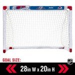 Franklin Sports unisex teen Franklin Sports Colorado Avalanche Mini Hockey Set Knee Hockey Goal Ball 2 Hockey Stick Combo, Colorado Avalanche, 28 x 20 12 US
