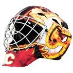Franklin Sports NHL Calgary Flames Hockey Goalie Face Mask - Goalie Mask for Kids Street Hockey - Youth NHL Team Street Hockey Masks