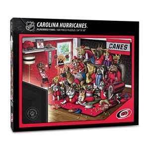YouTheFan NHL Carolina Hurricanes Purebred Fans 500pc Puzzle - A Real Nailbiter