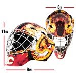Franklin Sports NHL Calgary Flames Hockey Goalie Face Mask - Goalie Mask for Kids Street Hockey - Youth NHL Team Street Hockey Masks