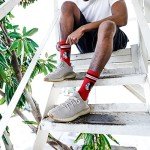 For Bare Feet NHL Chicago Blackhawks 4 Stripe Deuce Crew Sock Team Color YOUTH