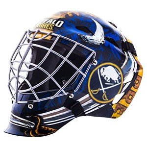 Franklin Sports Buffalo Sabres NHL Hockey Goalie Face Mask - Goalie Mask for Kids Street Hockey - Youth NHL Team Masks for Kids