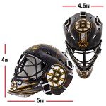 Franklin Sports unisex adult Franklin Sports Boston Bruins NHL Team Logo Mini Hockey Goalie Mask with Case Collectible Goalie M, Multicoloured, One Size US