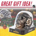 Franklin Sports unisex adult Franklin Sports Boston Bruins NHL Team Logo Mini Hockey Goalie Mask with Case Collectible Goalie M, Multicoloured, One Size US