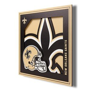 YouTheFan NFL New Orleans Saints 3D Logo Series Wall Art - 12x12