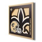 YouTheFan NFL New Orleans Saints 3D Logo Series Wall Art - 12x12