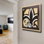 YouTheFan NFL New Orleans Saints 3D Logo Series Wall Art - 12x12