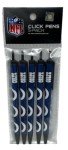Pro Specialties Group NFL Indianapolis Colts 5-Pack Retractable Click Pens- Great Stocking Suffers and Party Favors