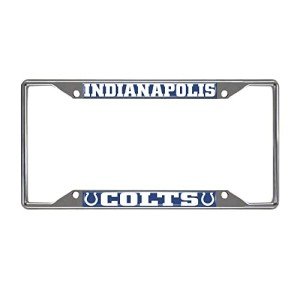 FANMATS 17214 Indianapolis Colts Chrome Metal License Plate Frame, Team Colors, 6.25in x 12.25in