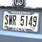 FANMATS 17214 Indianapolis Colts Chrome Metal License Plate Frame, Team Colors, 6.25in x 12.25in