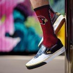 For Bare Feet NFL ARIZONA CARDINALS MVP Crew Sock Team Color Medium