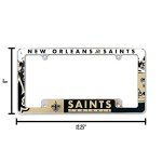 Rico Industries NFL New Orleans Saints Primary 12" x 6" Chrome All Over Automotive License Plate Frame for Car/Truck/SUV