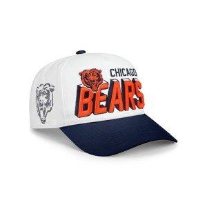 FOCO Men's Chicago Bears Cap NFL Team Logo Lineman Marquee RF Hat, White