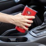 Rico Industries NFL Football San Francisco 49ers 18oz Soft Touch, Easy Grip Tumbler